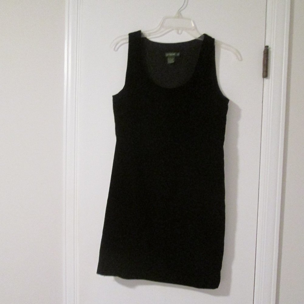 J Crew Black Velvet Sleeveless Sheath Dress